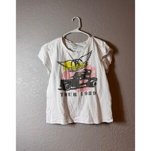 Aerosmith Tour 1989 Graphic T Shirt White XS